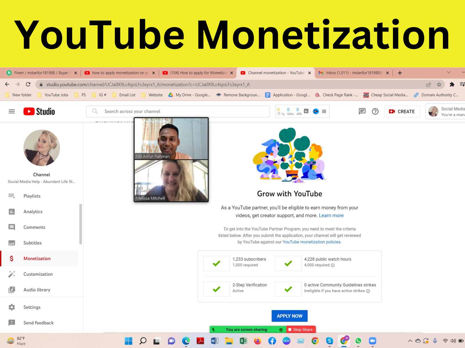 YouTube Monetization Approved
